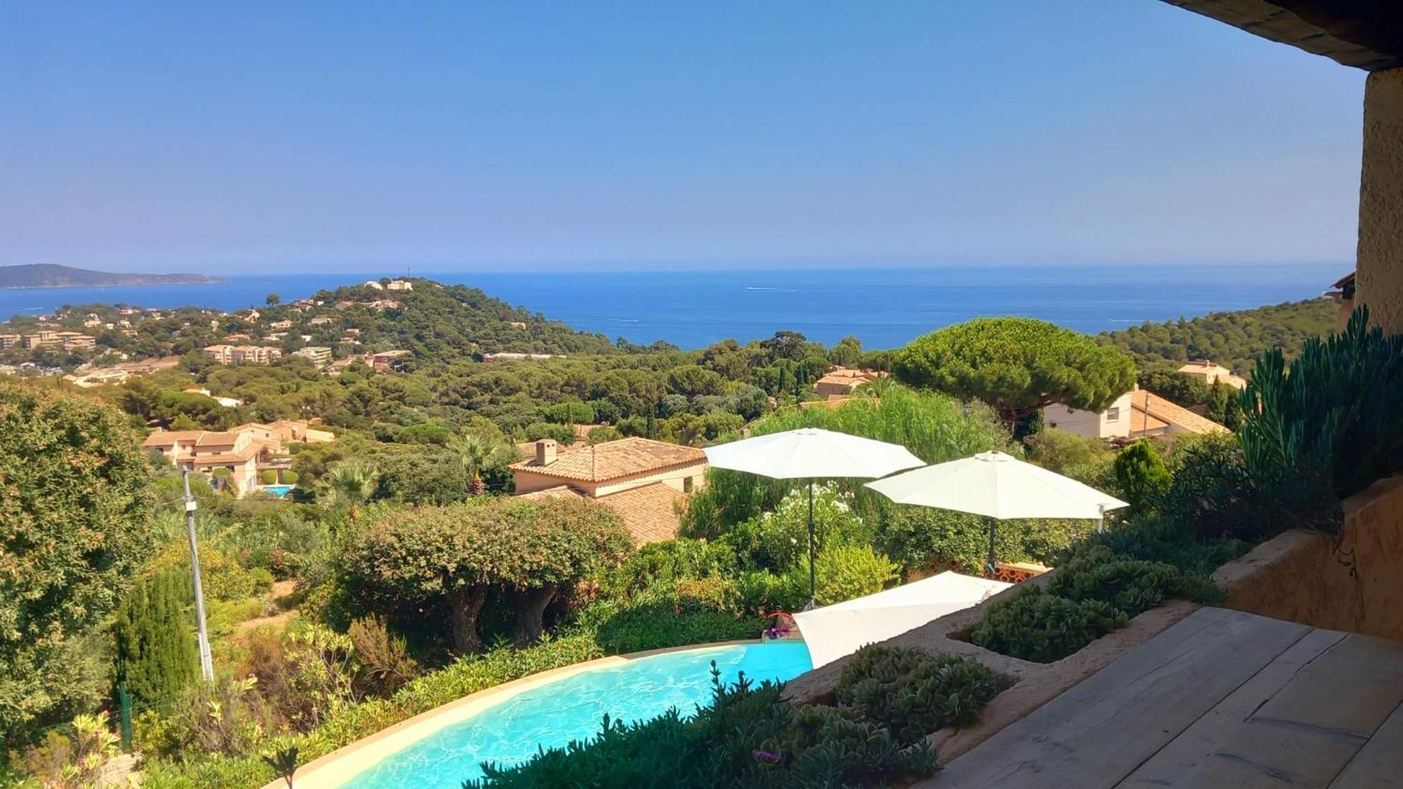 4-Star Private Villa With Heated Pool And Panoramic Sea View At Gulf De Saint Tropez Кавалере-сюр-Мер Екстериор снимка