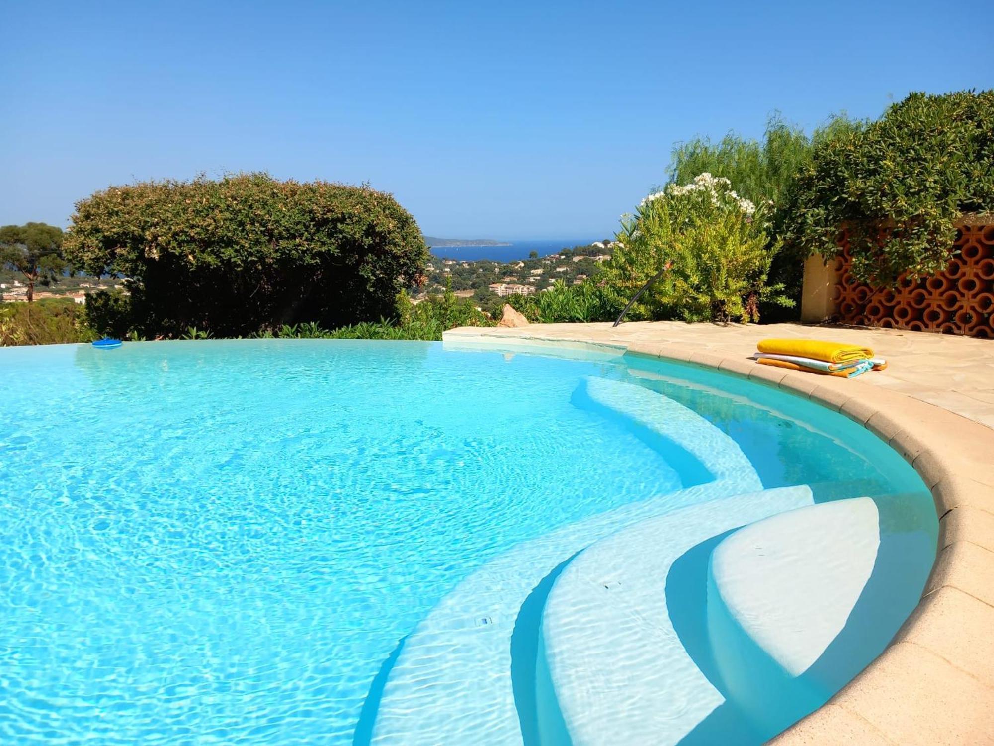 4-Star Private Villa With Heated Pool And Panoramic Sea View At Gulf De Saint Tropez Кавалере-сюр-Мер Екстериор снимка